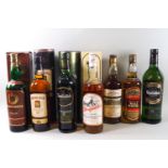 Seven bottles of whisky : Glenforres 12 year old (750ml, 40% proof); Glendronach 12 year old (750ml,