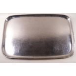 A large Keswick tray in steel, of rectangular form with fold over rim,