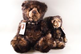Two Charlie bears, 'Snuggle', 45cm high, limited edition 5747 of 6000, with tags,
