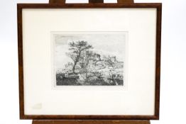 John Crome, The back of New Mill, engraving, signed and dated 1819 in plate,