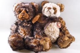 Two Charlie bears, 'Marmalade', 44cm high and 'Ellis', 44cm high,