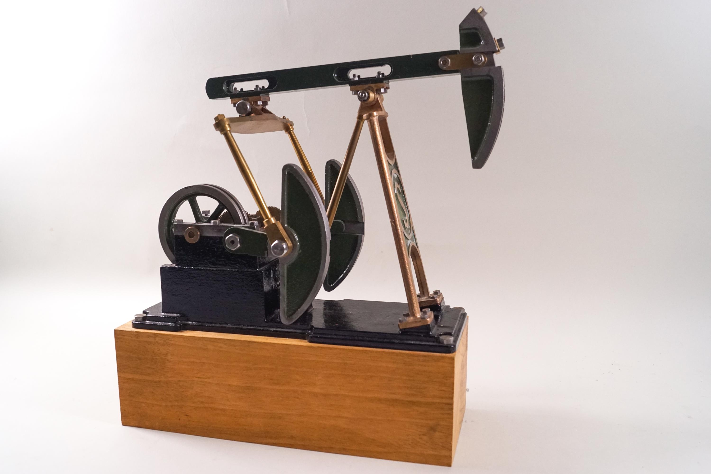 A Stuart model of a steam "Oil Field Pump", together with instructions,