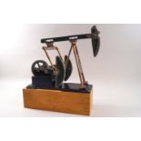 A Stuart model of a steam "Oil Field Pump", together with instructions,
