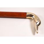 A walking stick, the knop being a brass head of a duck,