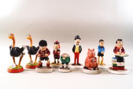 Nine boxed Robert Harrop Beano Dandy figures, BD01, 04, 15, 20, 26, 28, 29, 30 (x2), Wilfrid......