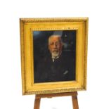 J C L Portrait of F Hornsby of Malvern Road, Southsea, oil on canvas under glass,