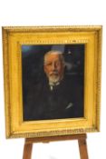 J C L Portrait of F Hornsby of Malvern Road, Southsea, oil on canvas under glass,