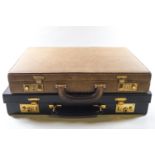 A 1970's Gucci pig skin briefcase with combination lock, 42cm wide,
