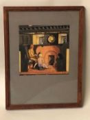 John Sweet, Fireside, watercolour and bodycolour, signed and dated 1929 lower right,