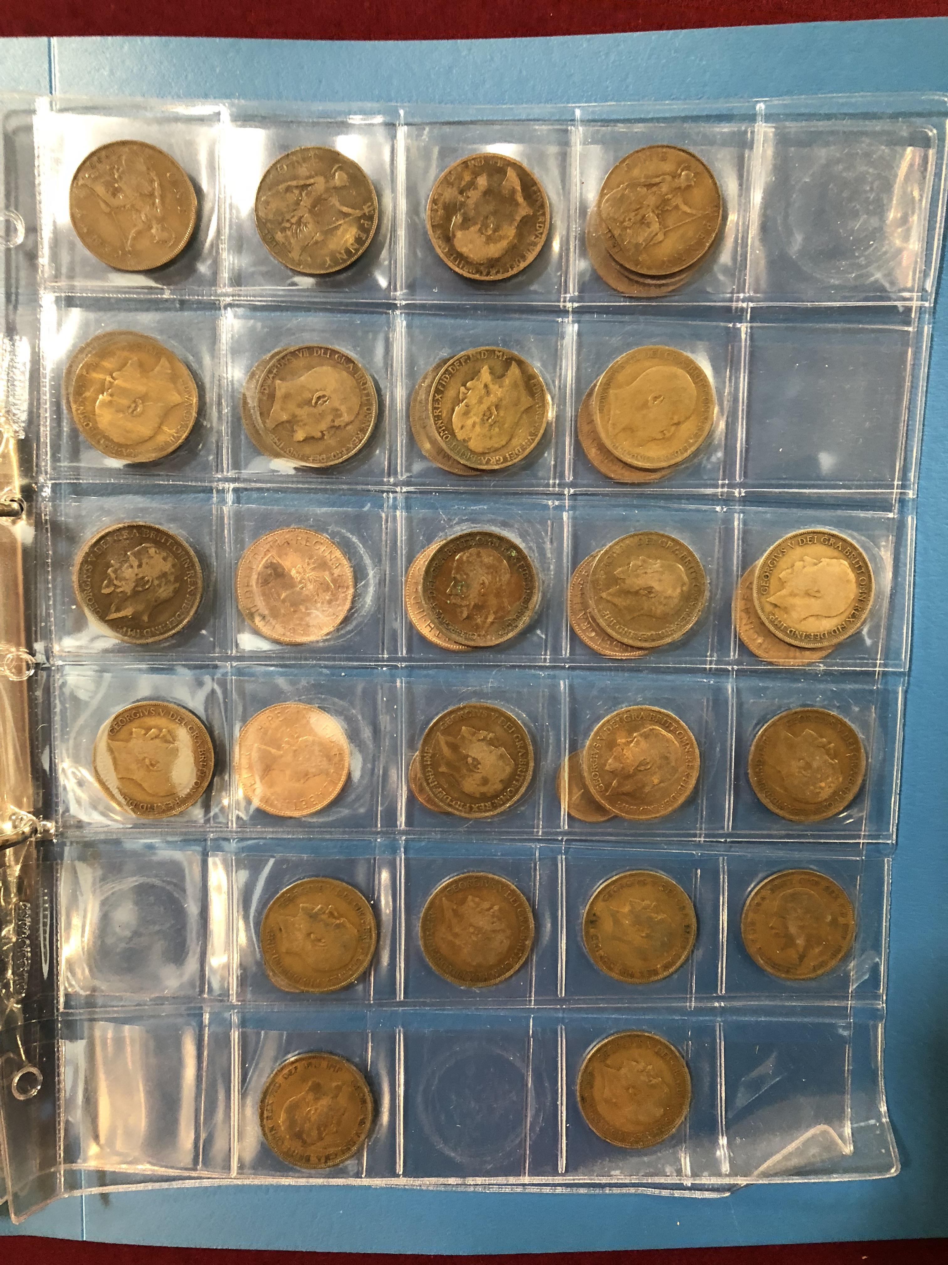 Two albums of coins and two associated boxes of similar - Image 9 of 30