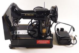 A Singer sewing machine, model 222K,