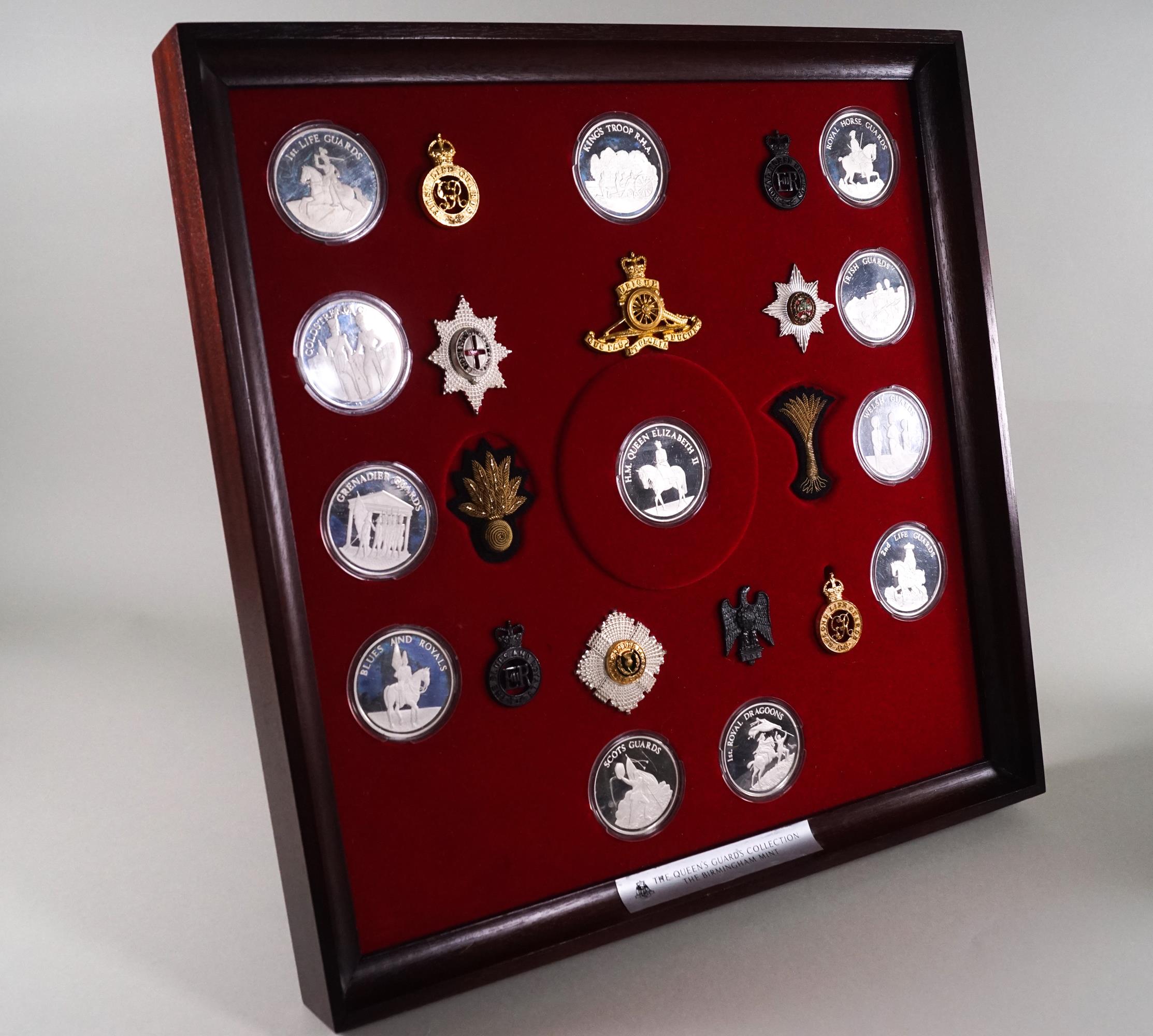 The Queen's Guards Military Collection of silver medallions with Army Regimental badges, - Image 2 of 2