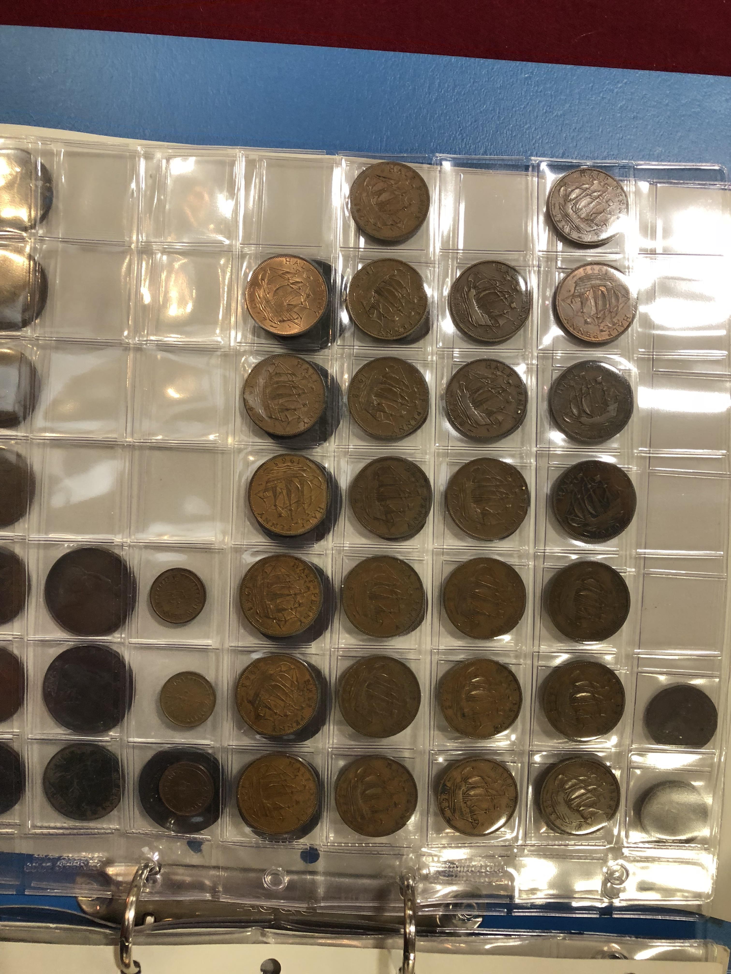 Two albums of coins and two associated boxes of similar - Image 6 of 30