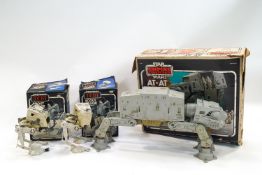 A Kenner AT-AT 'The Empire strikes back' with original box and two Palitoy return of the Jedi scout