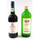 Reid wines ; A Tawny port and Wynand Fockink Genever Superior bottle