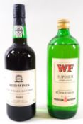 Reid wines ; A Tawny port and Wynand Fockink Genever Superior bottle