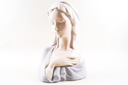 A Lladro figure of the Madonna head, in matt, printed factory marks,