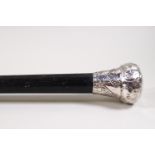 A walking cane with silver knop (London 1906),