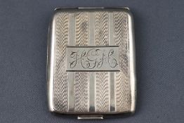 A silver matchbox cover with engine turned decoration, by Deakin and Francis, Birmingham 1902/03,