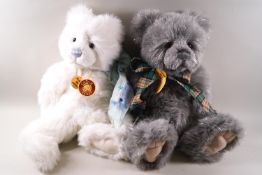 Two Charlie bears, 'Star', 44cm high and 'Snowflake', 44cm high, both with tags,