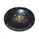 A 19th century Jennens and Bettridge style oval tea tray,