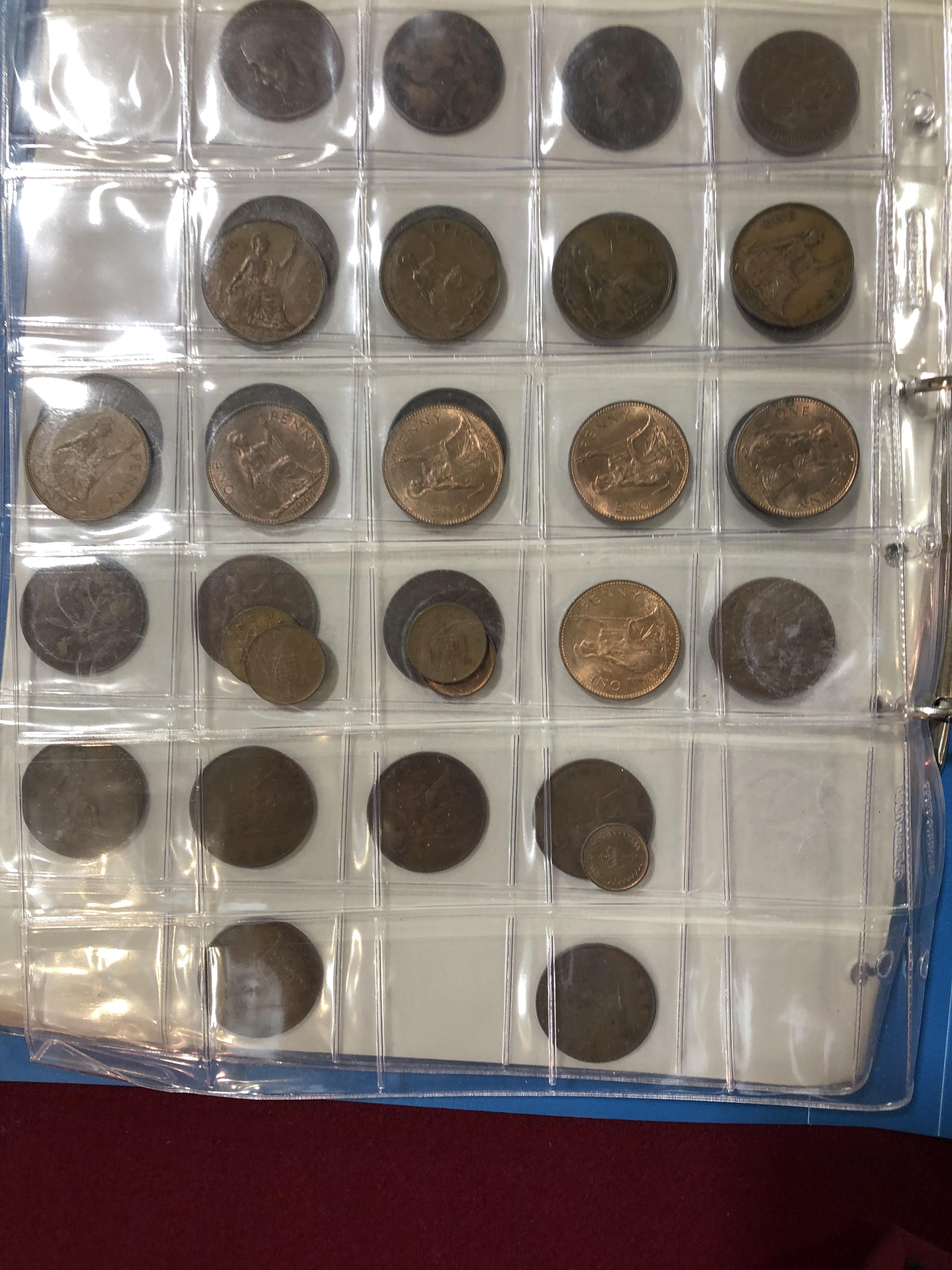 Two albums of coins and two associated boxes of similar - Image 12 of 30