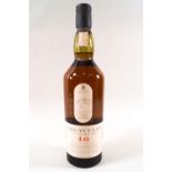 A bottle of Lagavulin single Islay Malt whisky,
