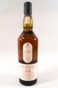A bottle of Lagavulin single Islay Malt whisky,