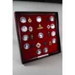 The Queen's Guards Military Collection of silver medallions with Army Regimental badges,