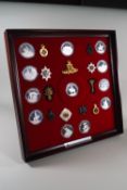 The Queen's Guards Military Collection of silver medallions with Army Regimental badges,