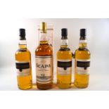 Four bottles of whisky comprising : 1 Inverariry Ancestral 14 year old (700ml,