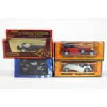 A collection of model ships and cars,