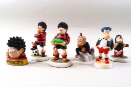 Six boxed Robert Harrop Beano Dandy figures, BDS02, 06, 07 & 09, Dennis & Gnasher plus BDCP04.....