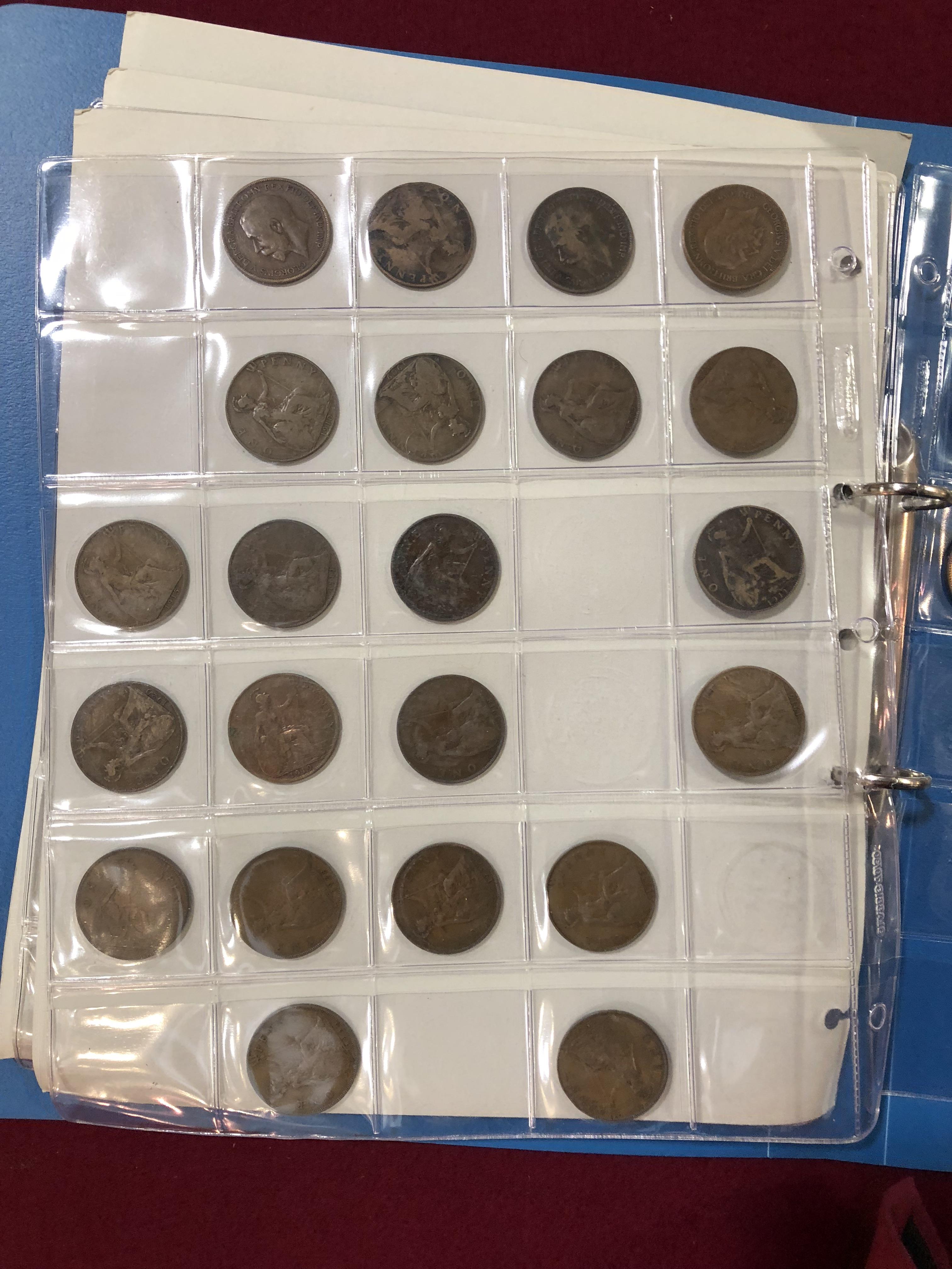 Two albums of coins and two associated boxes of similar - Image 10 of 30