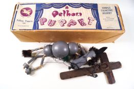 A Pelham Puppet 'Donkey', 1950's, with original carrot,