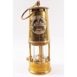 An Eccles brass miner's lamp, type 6, approval No 8/28,