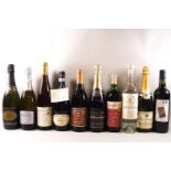 Nineteen bottles of assorted wines and spirits to include a 2000 Viscount Bernard Ensheimer