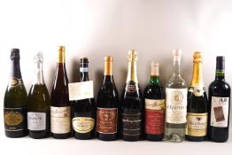 Nineteen bottles of assorted wines and spirits to include a 2000 Viscount Bernard Ensheimer
