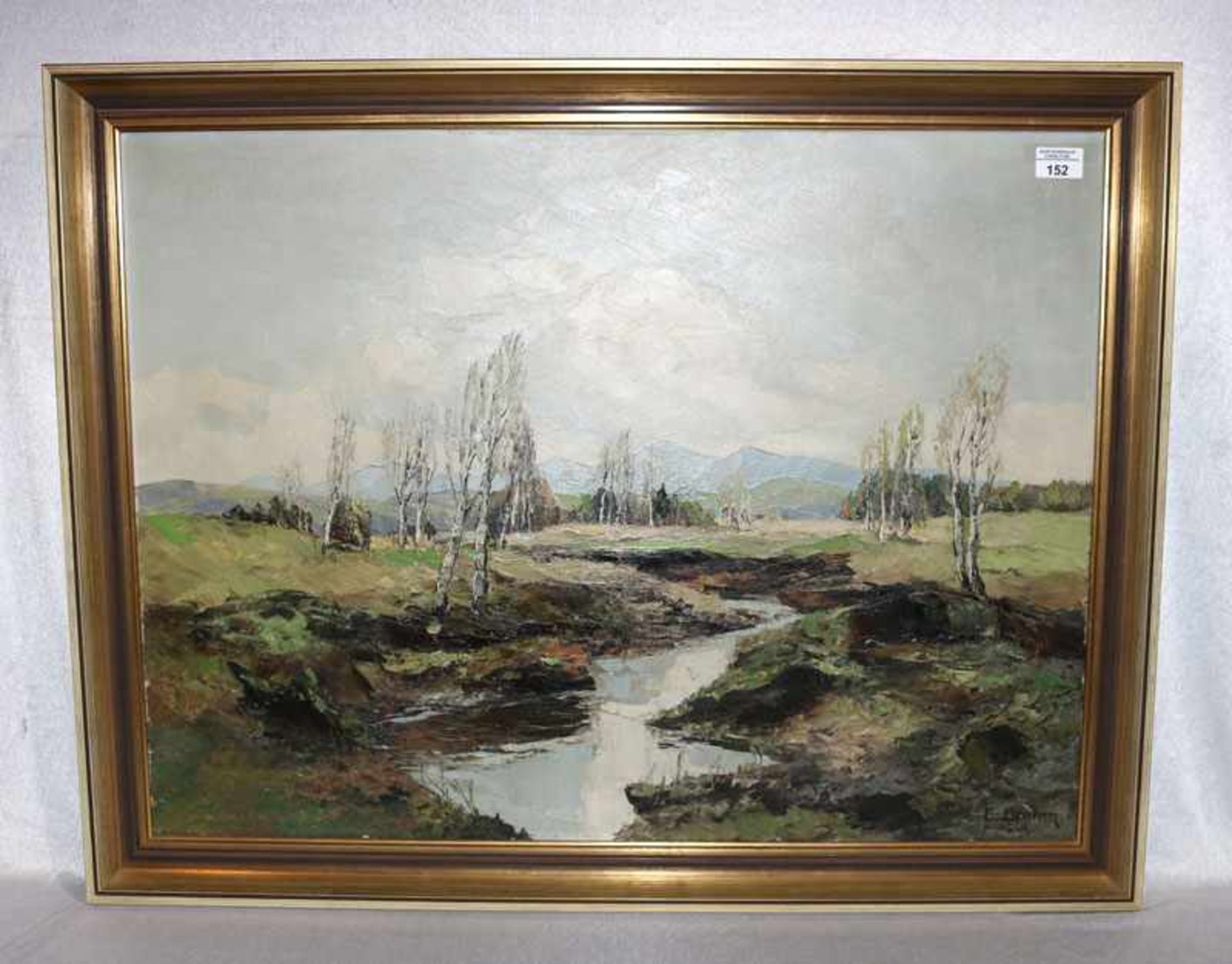 Gemälde ÖL/LW 'Murnauer Moor', signiert E. Brehm, München, * um 1930, in München tätiger