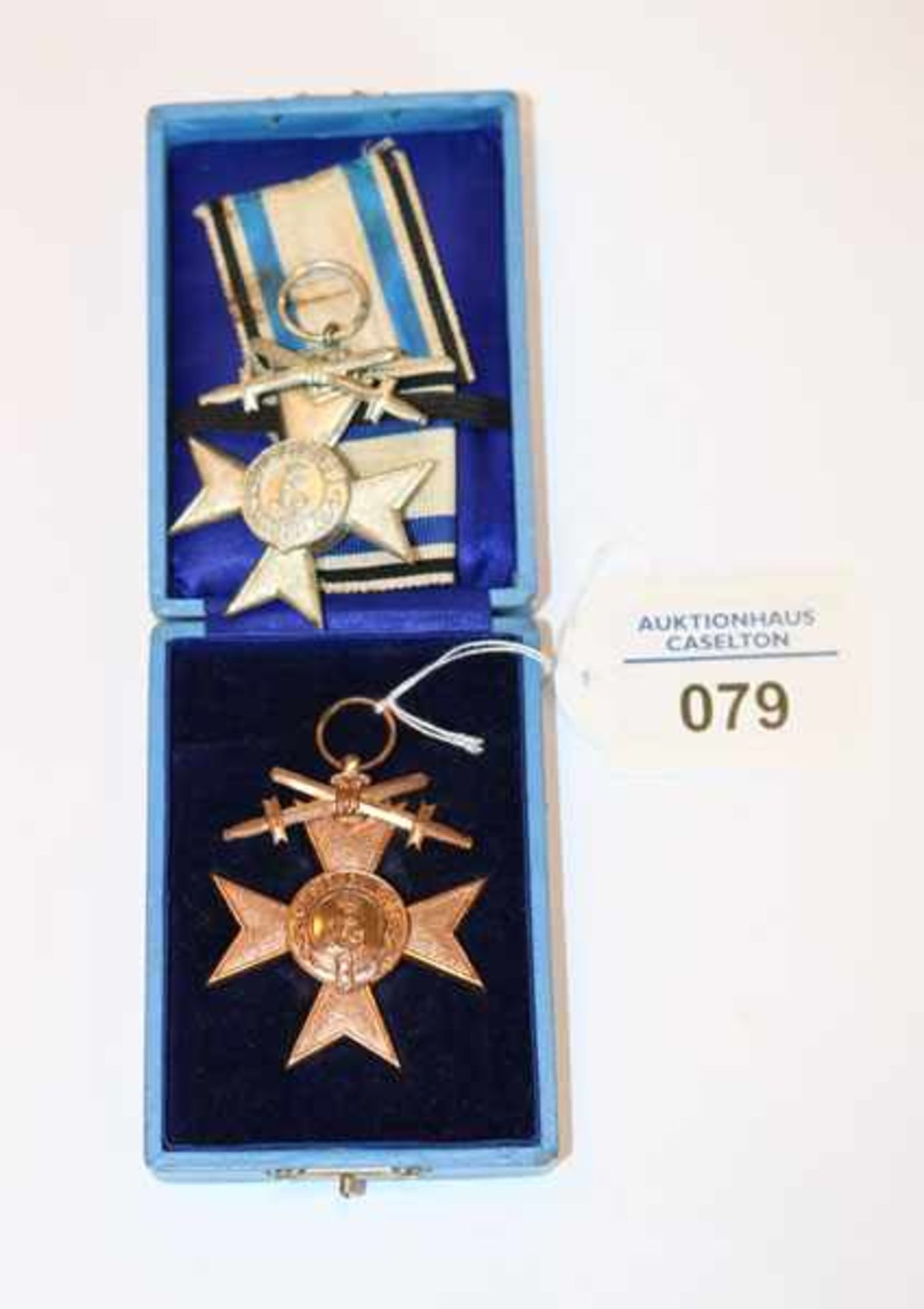 Bayerisches Militär Verdienstkreuz, III. Klasse mit Schwerter, Modell 1913-18, in Etui, und