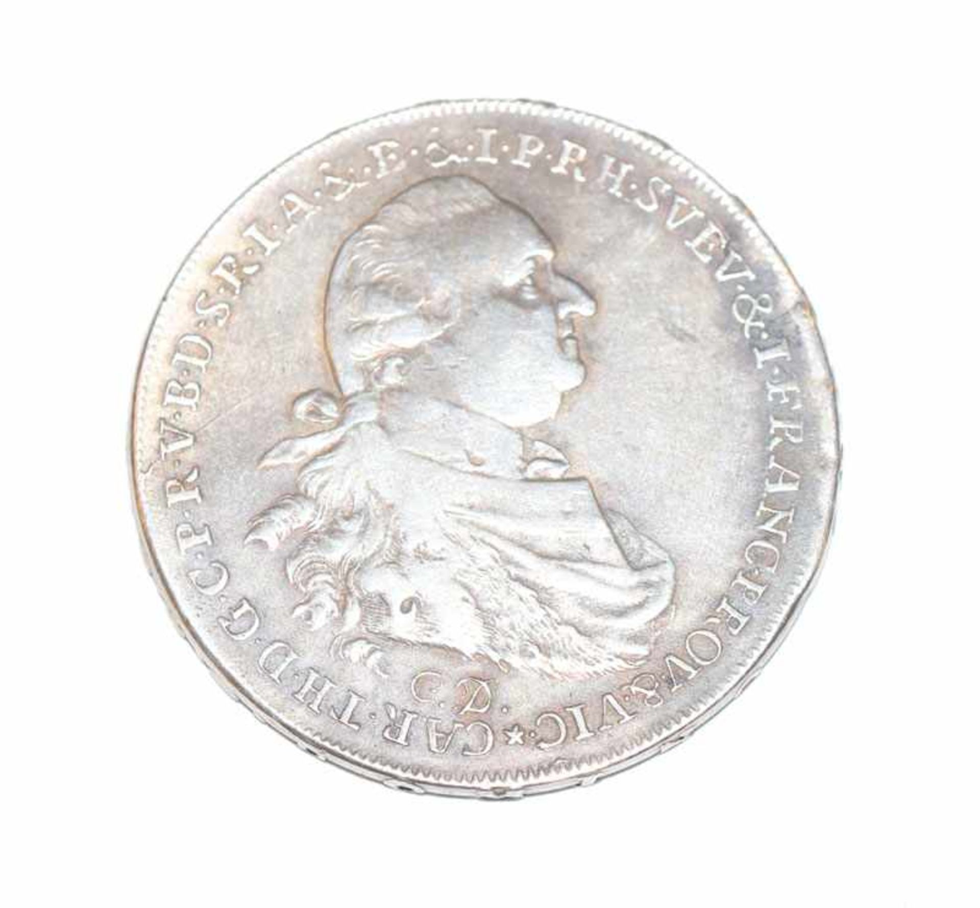 Bayern, Silber Konventionstaler, Karl-Theodor, 1790, Rückseite justiert, ss