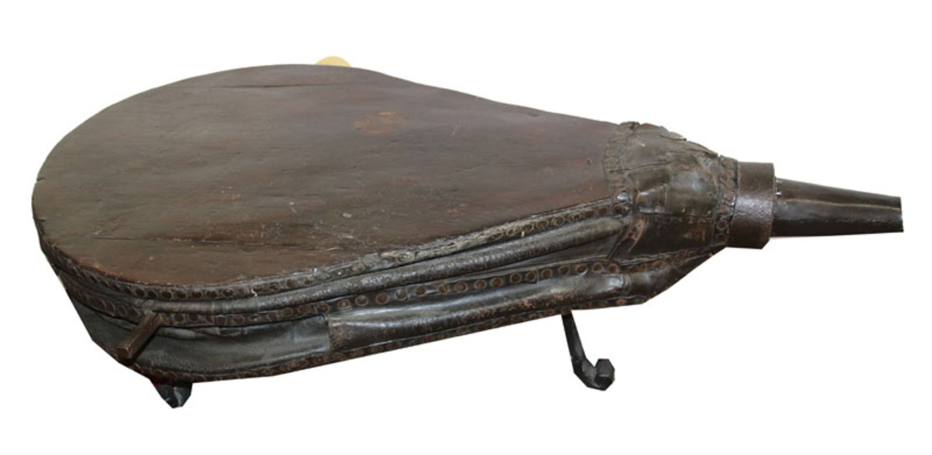Großer Blasebalg aus einer Schmiede, 19. Jahrhundert, H 53 cm, L 158 cm, B 100 cm, Alters- und