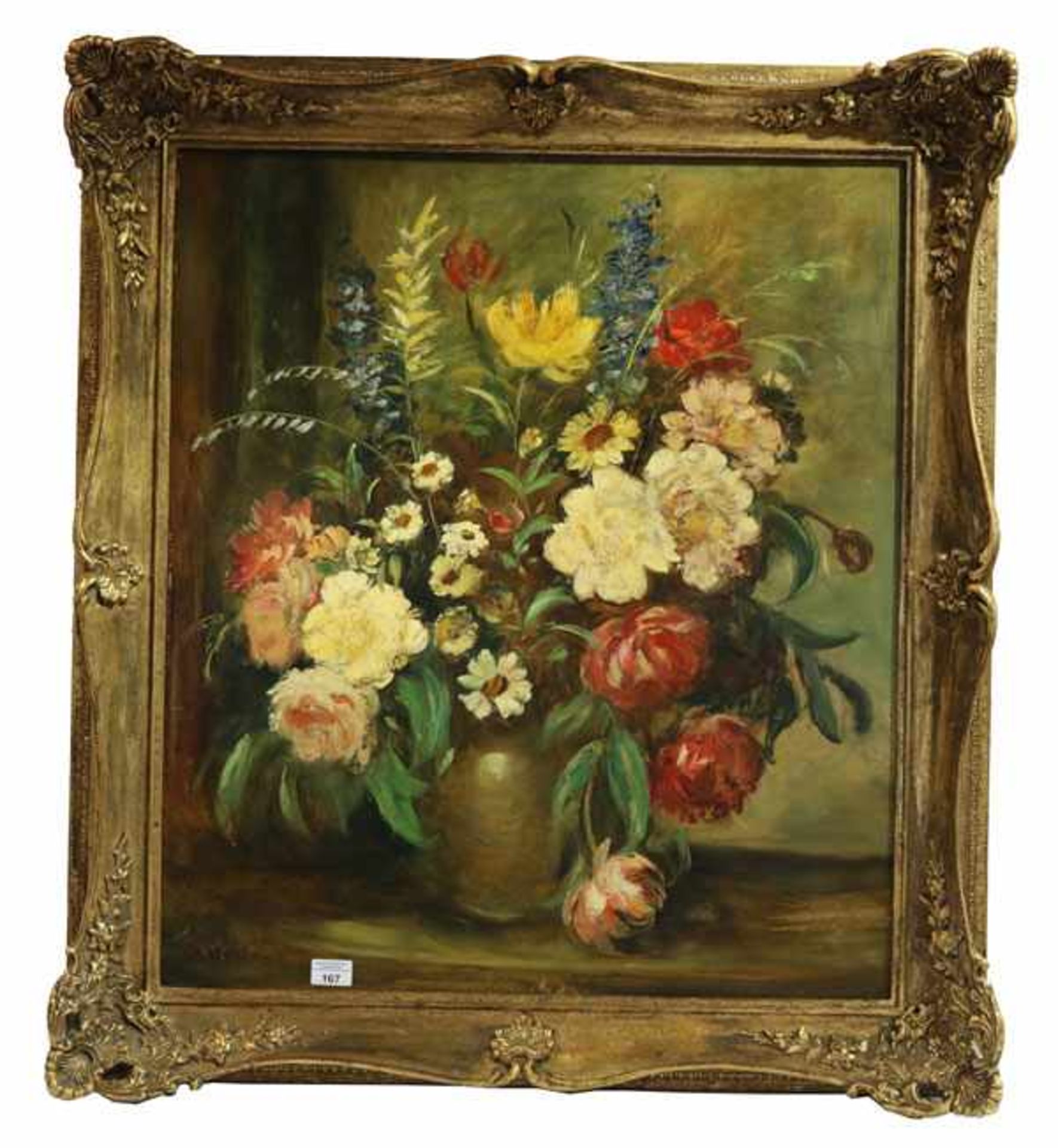 Gemälde ÖL/Hartfaser 'Blumen-Stillleben', signiert Prof. Georg Albert Dorschfeldt, * 1898