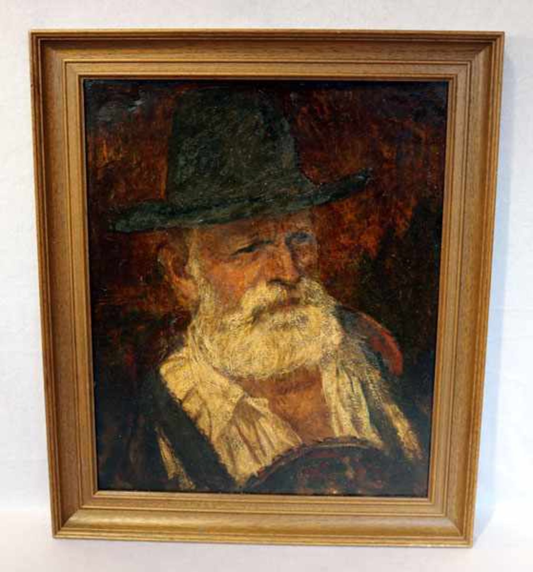 Gemälde ÖL/ Malkarton 'Herrenportrait in Tracht', signiert G. (Gisbert) Palmie, * 1897 München +