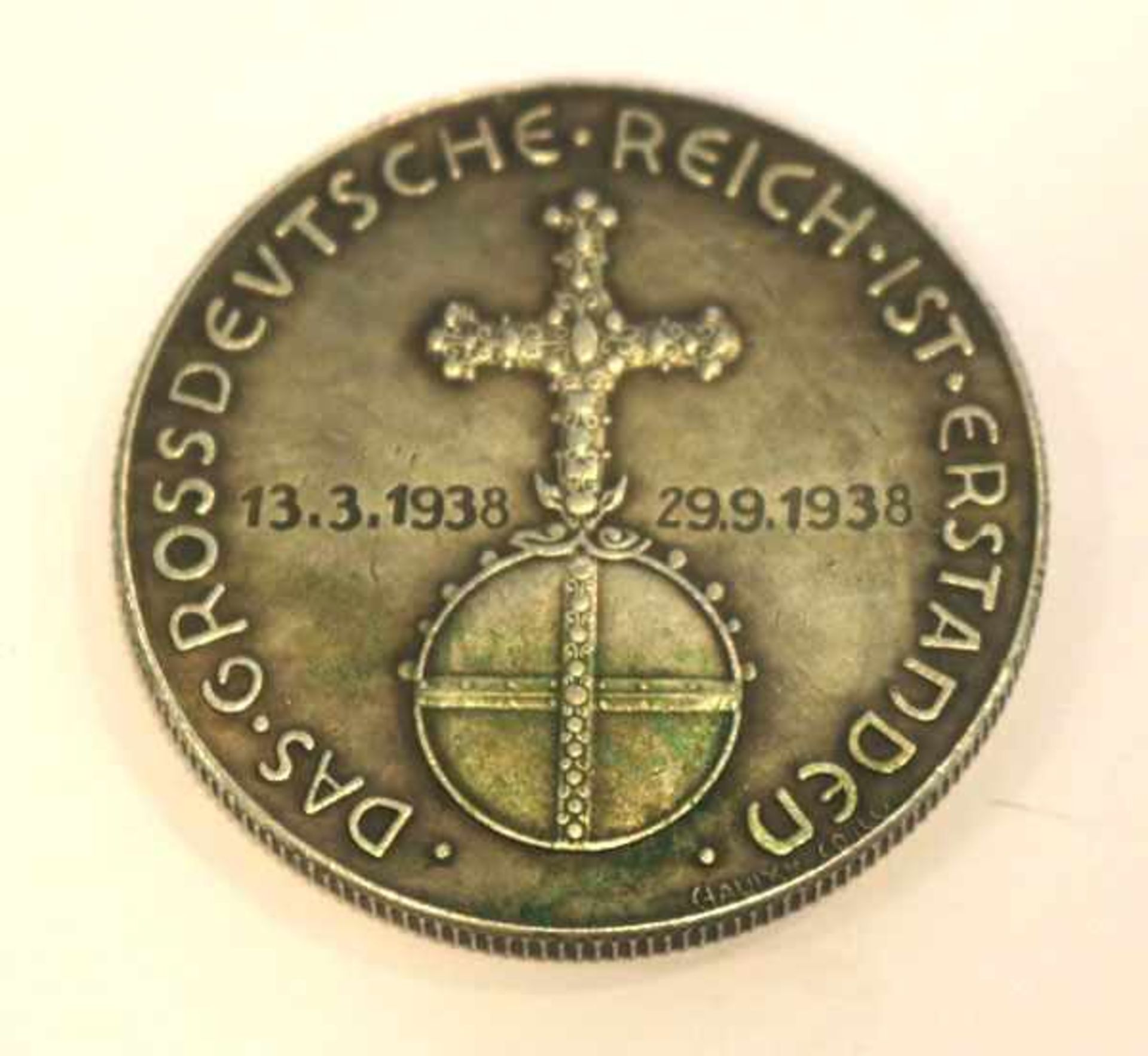 Silbermedaille, Hitler-Deutsches Reich, 29.9.1938