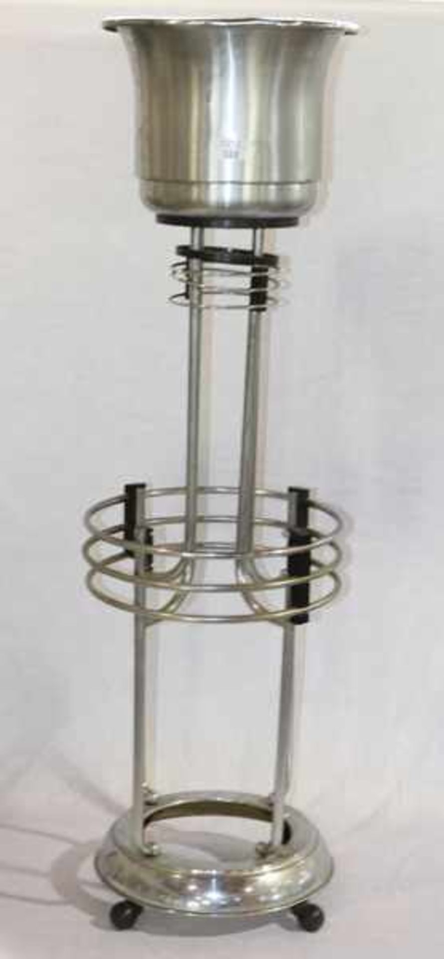 Designer Sektkühler/Schirmständer, nicht komplett, starke Gebrauchsspuren, H 113 cm, D 32 cm,