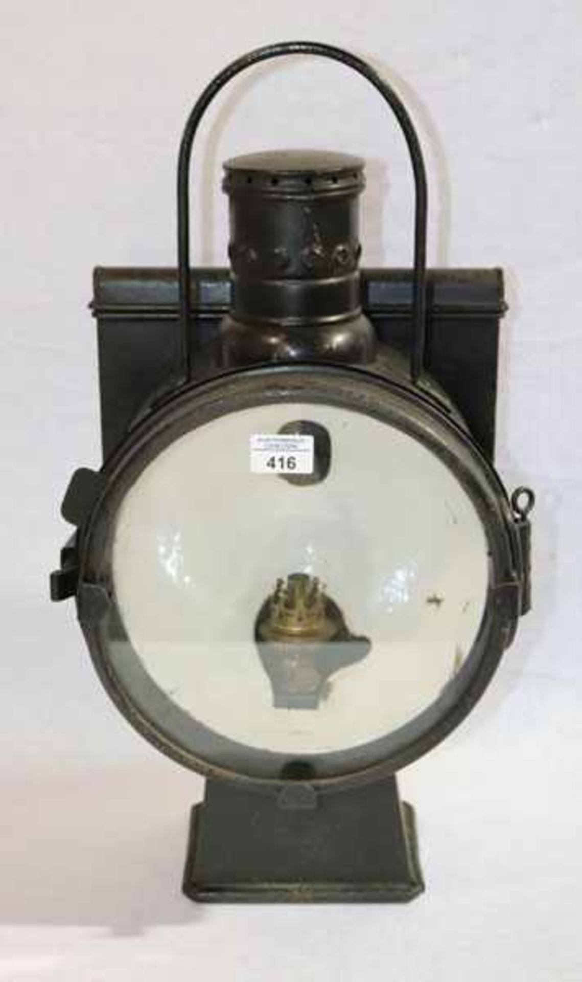 Eisenbahnlampe, H 62 cm, B 31 cm, T 23 cm, Gebrauchsspuren