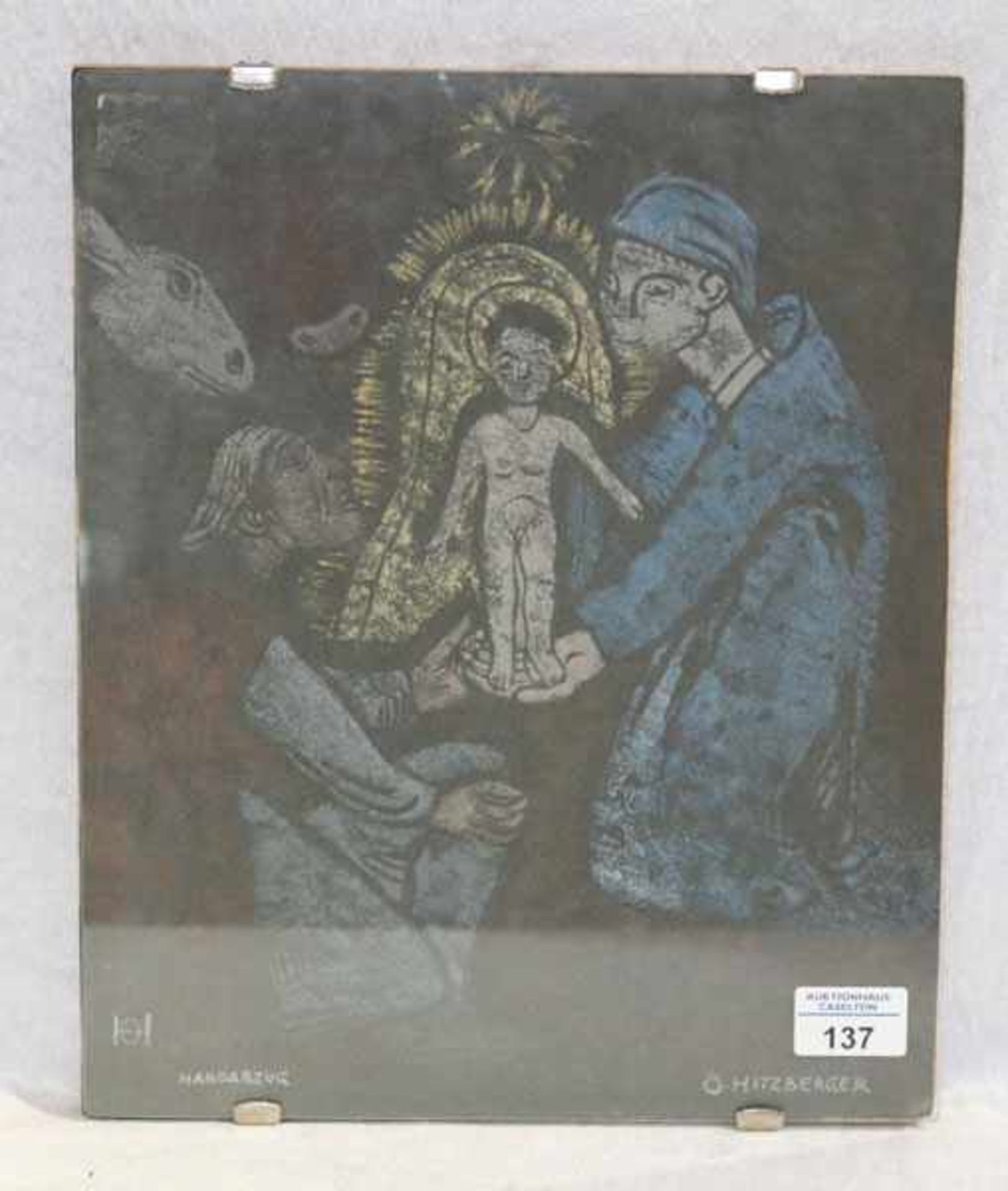 Handabzug 'Heilige Familie', O. (Otto) Hitzberger, * 1878 München + 1964 Garmisch-Partenkirchen,