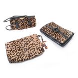 Three Faux Animal Skin Purses: Escada, etc.