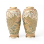 Pair of Satsuma Vases By Senzan, Meiji Period